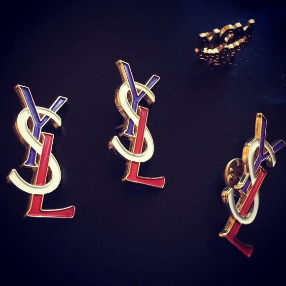 Vintage YSL Brooch / Pin 1.5"