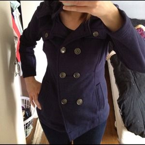 Navy Cotton Peacoat