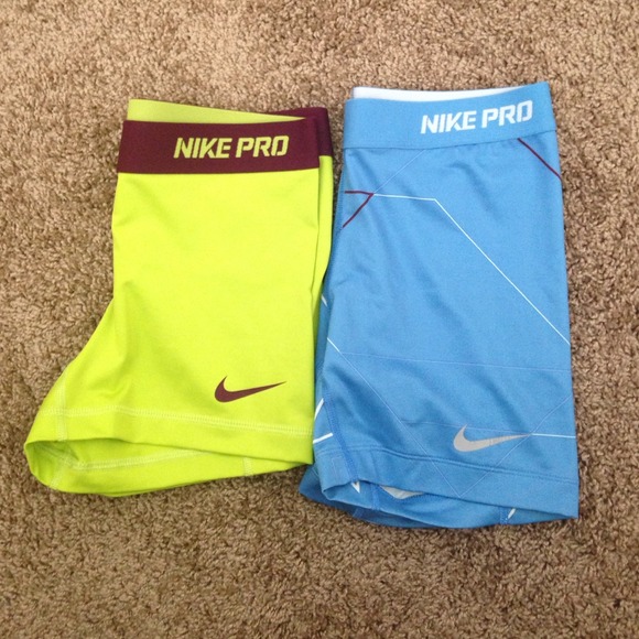 2 pairs of Nike Pro compression shorts