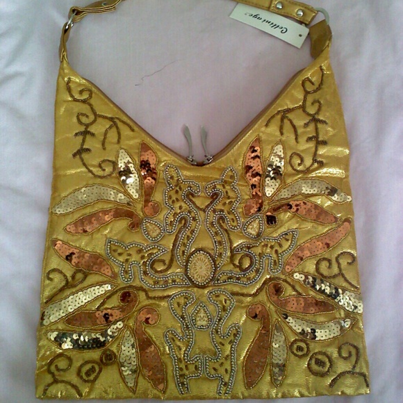 Gold Indian Bollywood Shoulder Bag