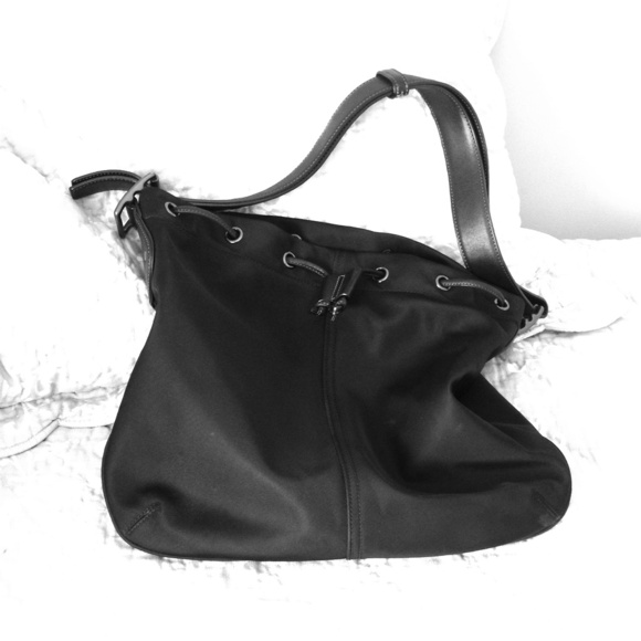 Black nylon shoulder handbag. Reduced Price! - Picture 1 of 1