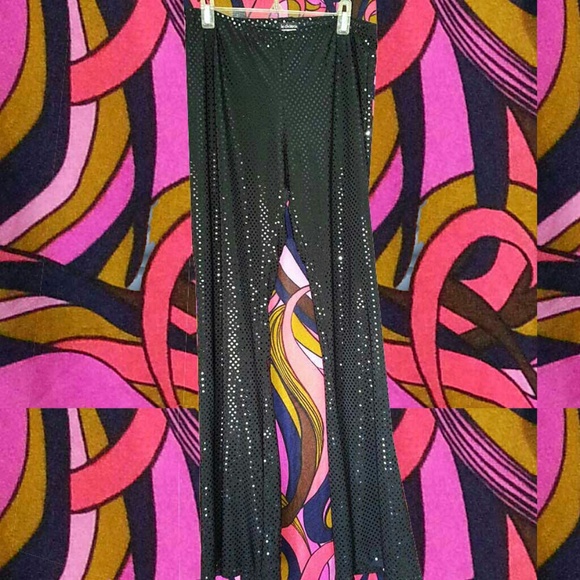 Sold Black Vintage stretch paillette pants!