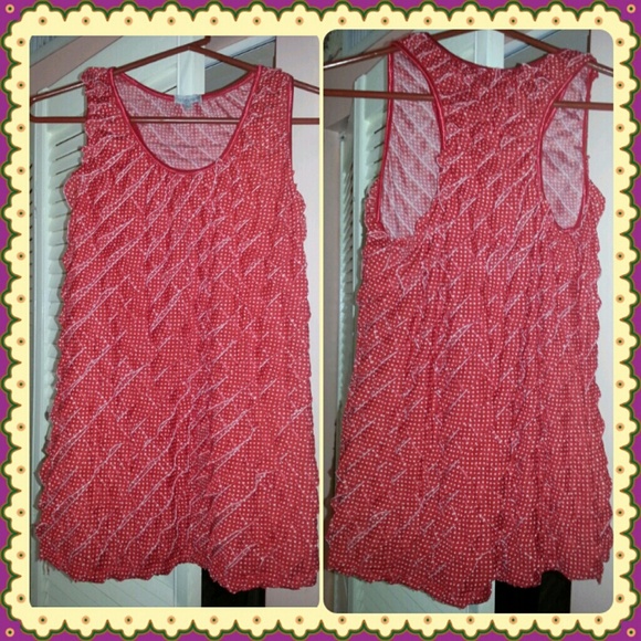 Racerback ruffled blouse