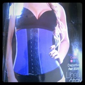 Latex corset style waist cincher ( sport)