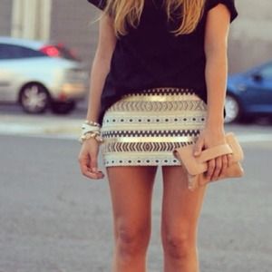 NWT Studded pattern skirt