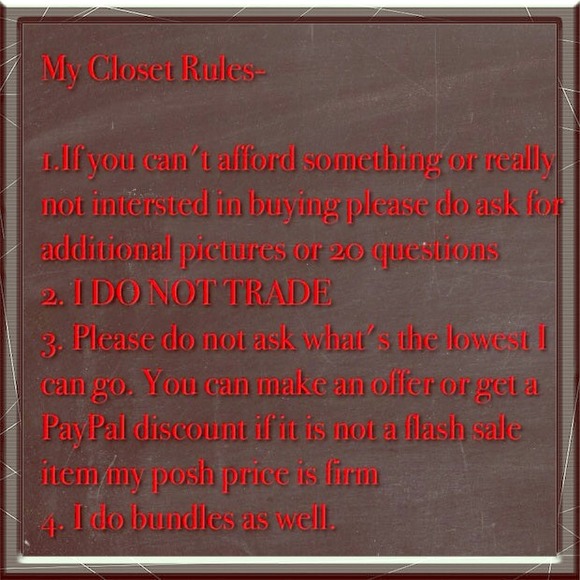 Please follow the rules of the Closet