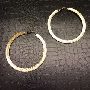 Gold tone hoops