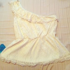 Rue 21 One shoulder full lace top