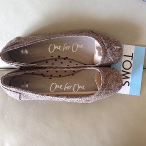 Tom's Metallic Tweed ballet flats