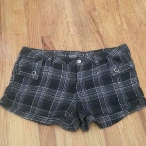 Grey plaid shorts
