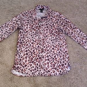 H&M jaguar print button-down shirt (RESERVED)