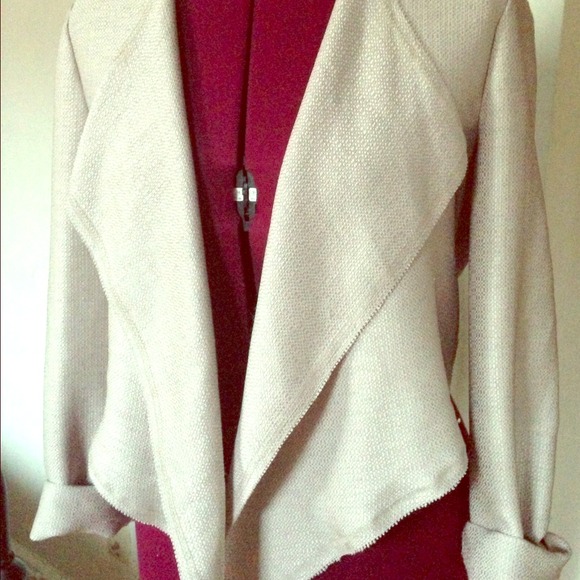 Rachel Roy raw edge draped jacket 4,6,8