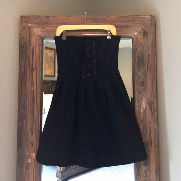 NWT, "Hazel" Black Strapless Dress W/ Pockets!