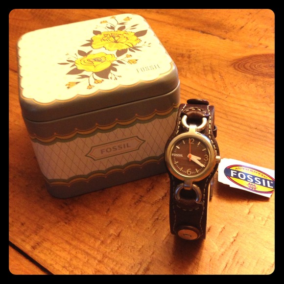 Fossil Watch with Leather Band