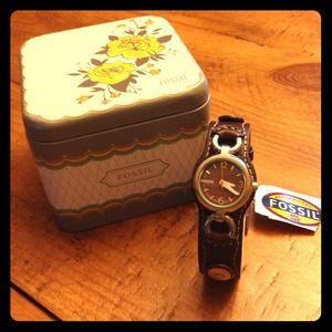 Fossil Watch with Leather Band