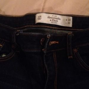 Dark rinse boot cut jeans