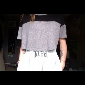 color block crop top