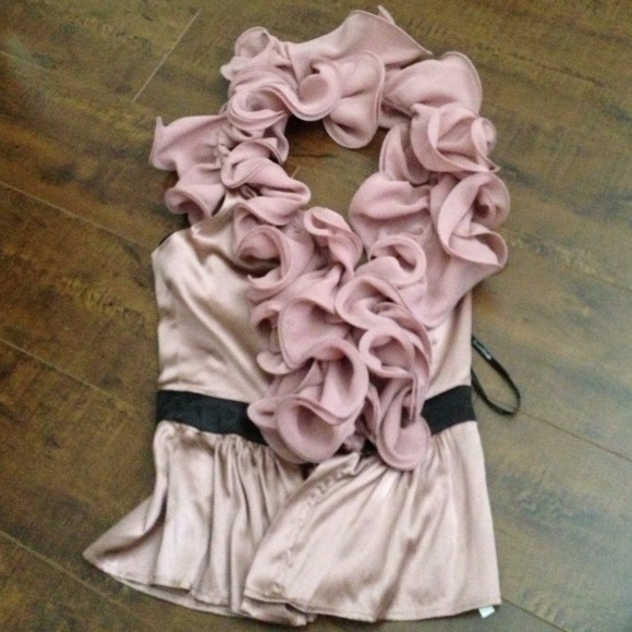 Bebe Triple Layer Ruffle Halter - Picture 3 of 4