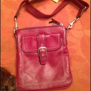Maroon coach crossbody bag