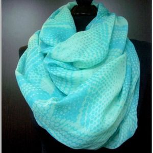 Mint infinity scarves