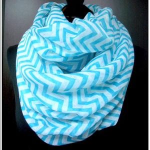 Blue chevron scarf