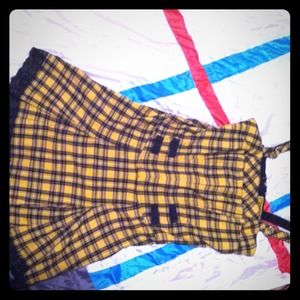 Yellow plaid dress