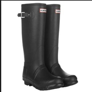 Hunter Original Tall Black Matte Welly Rain Boots