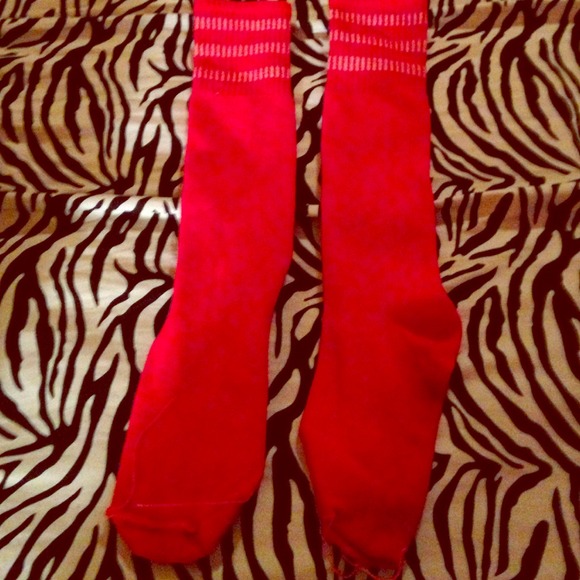 Red knee high socks!