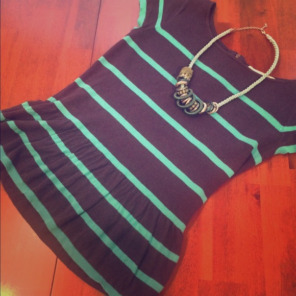 Peplum style knit top