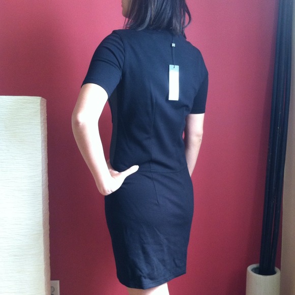 NWT BCBG black paneled dress - Picture 2 of 4