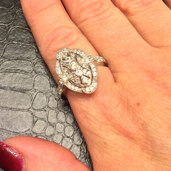 Cz and silver ring