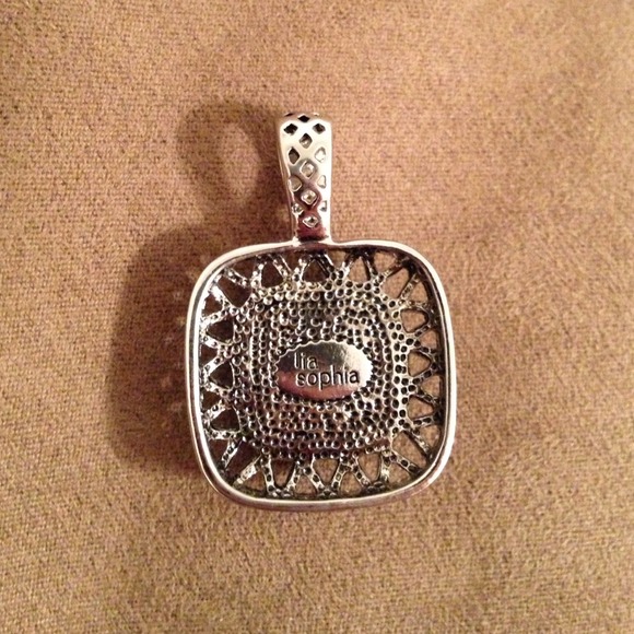 SOLD-Turquoise and silver Lia Sophia slide/pendant - Picture 4 of 4