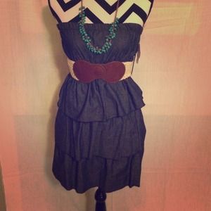 Denim tiered dress NWT