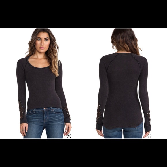 πHPx2πNWT Free People Synergy Cuff Thermal-black - Picture 2 of 4