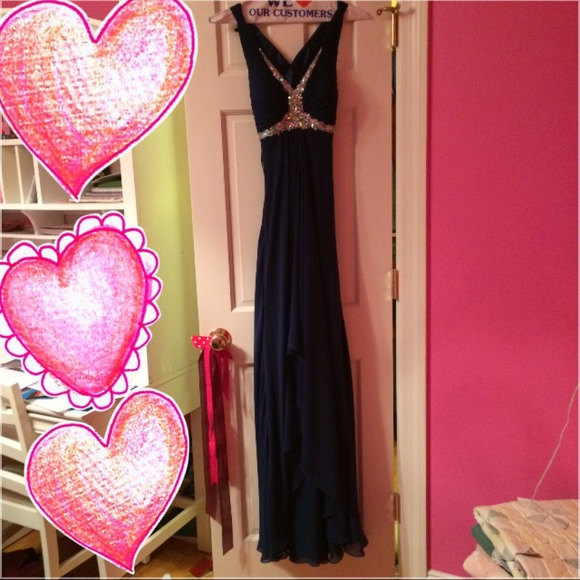 Navy blue prom dress