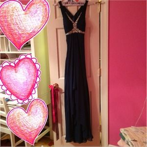 Navy blue prom dress
