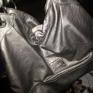 Silver colored purse