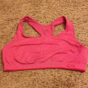 Pink sports bra