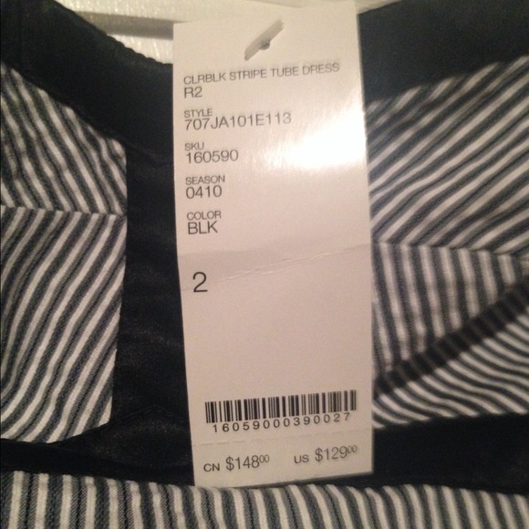 🎉SOLD🎉Bebe black & white striped dress! - Picture 2 of 4