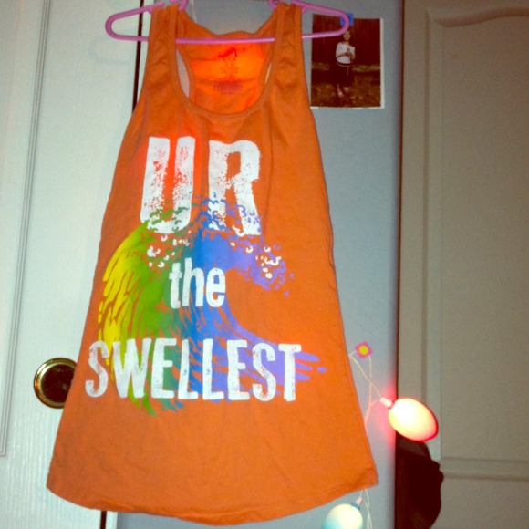 Summer orange tank top
