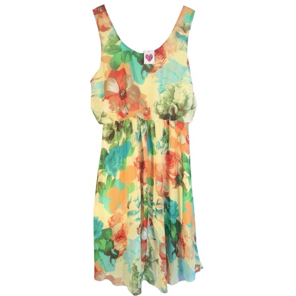 As U Wish Floral Chiffon Dress - Picture 2 of 3