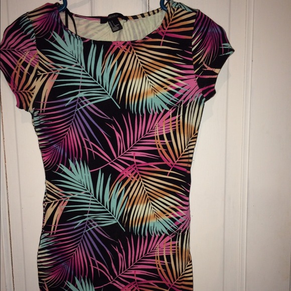 Palm tree print bodycon dress - Picture 3 of 4