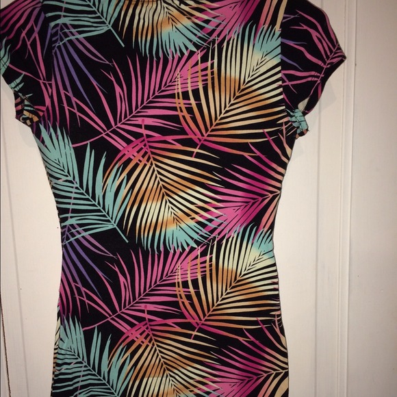 Palm tree print bodycon dress - Picture 4 of 4