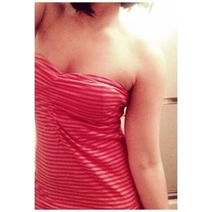 Hot pink striped tube top! Never worn!