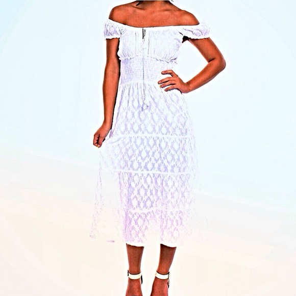 🚫Sold🚫Romantic pure white midi