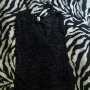 Black see- through tank top