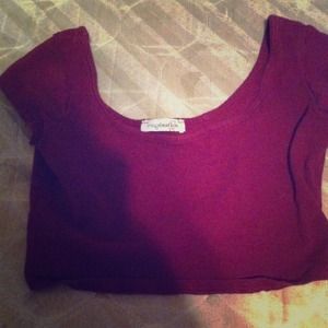 Burgundy crop top.