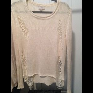 Wannabe Wildfox Style Shredded Distressed Sweater