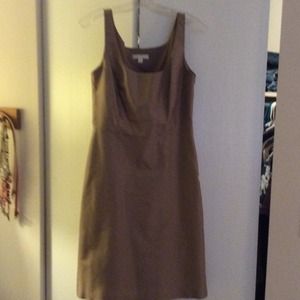 Ann Taylor Silk Dupioni Scoop Neck Dress