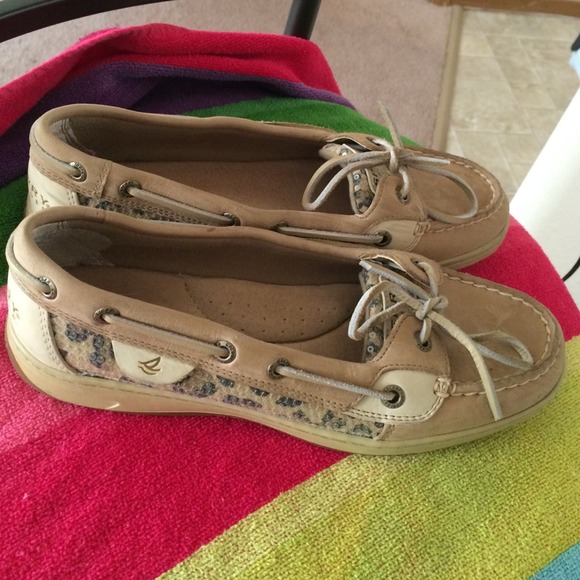 Sperry leopard print with sequins